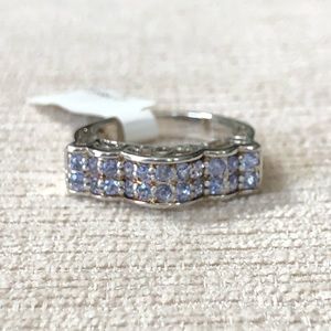 Sterling Silver Ring with Genuine Tanzanite